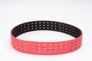 Red plastic perforated belt